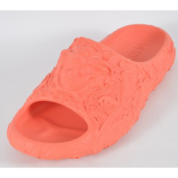 NEW Versace Men\'s BAROQUE MEDUSA Orange Rubber Pool Slides Sandals Size 43 10 main image 10